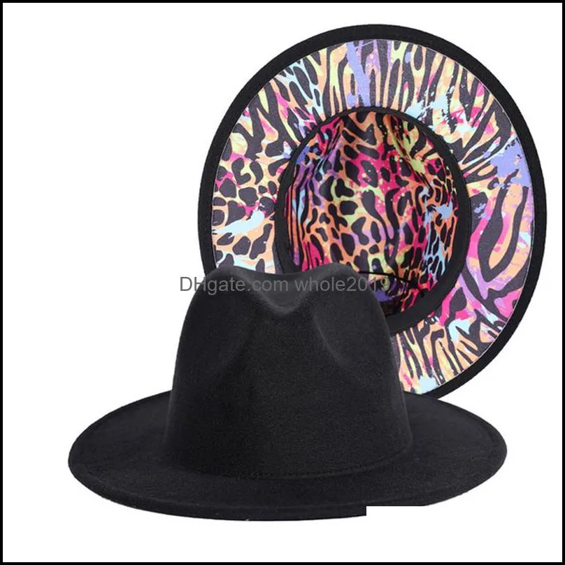 leopard zebra fedora hat felt hat for women men fedoras bulk woman man formal top cap ladies wide brim hats female male jazz caps 2021 autumn winter