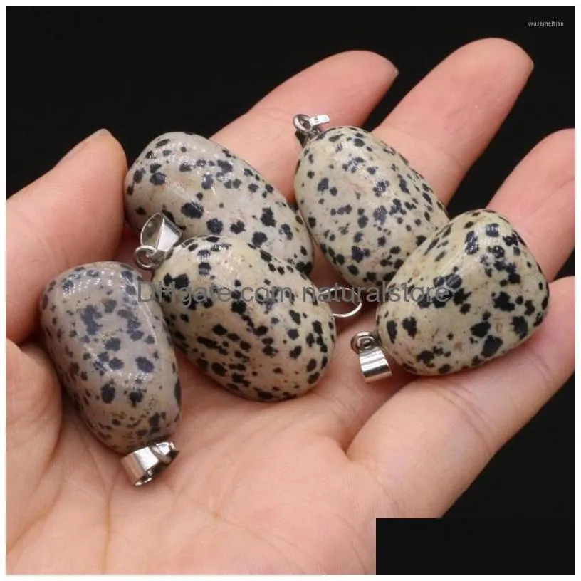 pendant necklaces natural damation jasper stone exquisite retro reiki crystal gemstone charms for female necklace jewelry making