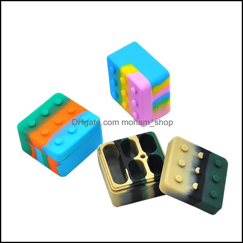 50mm mini shaped silicone storage box square organizer easy to clean boxes various colors case top quality 3 5gl b2