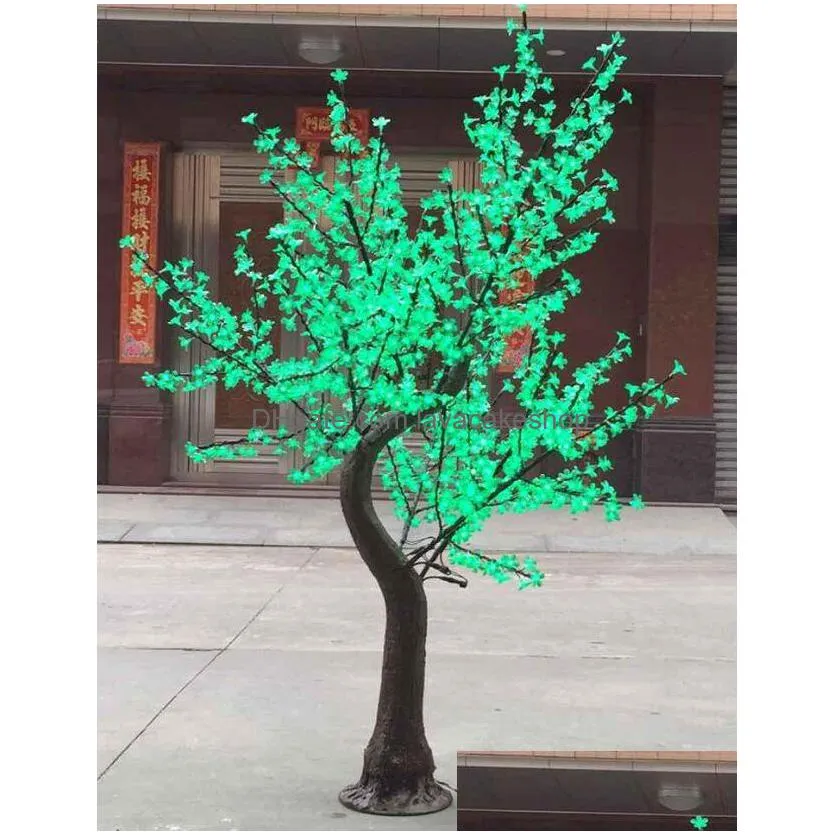 1.5m 576leds shiny led cherry blossom christmas tree lighting waterproof garden landscape decoration lamp for wedding party