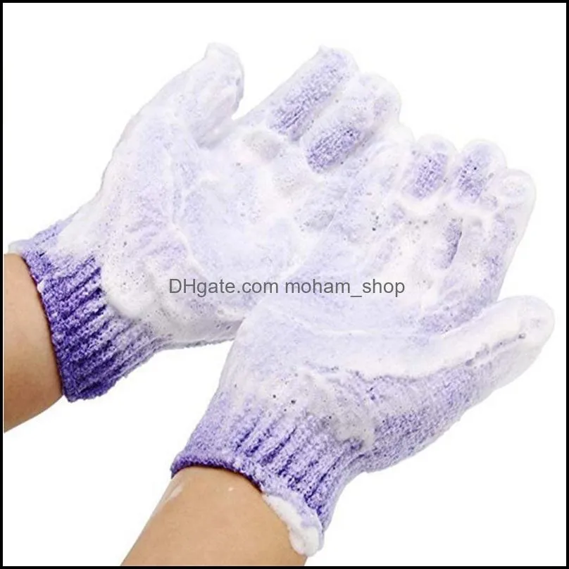 1pc skin bath shower wash cloth shower scrubber back scrub exfoliating body massage sponge bath gloves moisturizing spa skin cloth 2139
