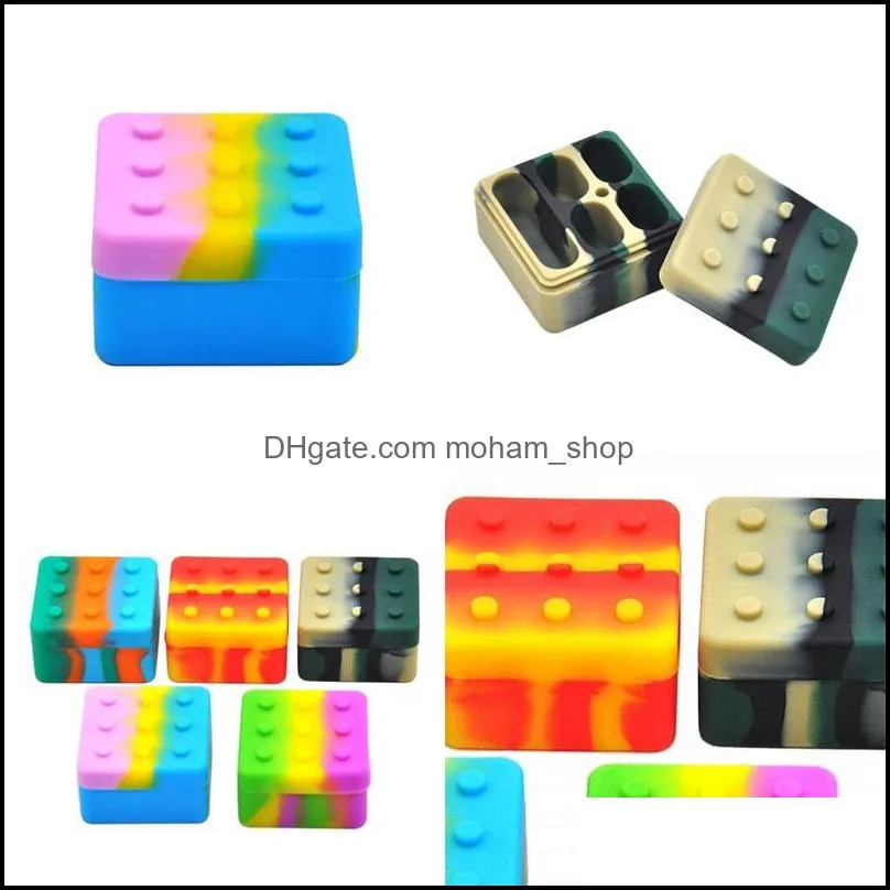 50mm mini shaped silicone storage box square organizer easy to clean boxes various colors case top quality 3 5gl b2