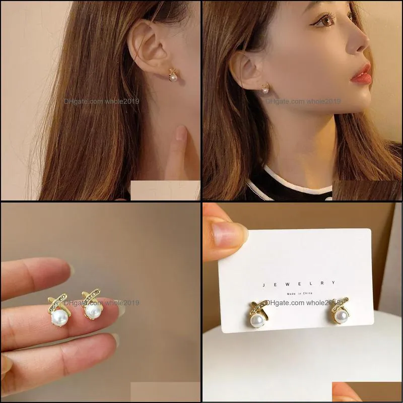 clipon screw back retro style simple small pearl clip on earrings for womn no piercing rhinestone elegant imitation mini pearls ear