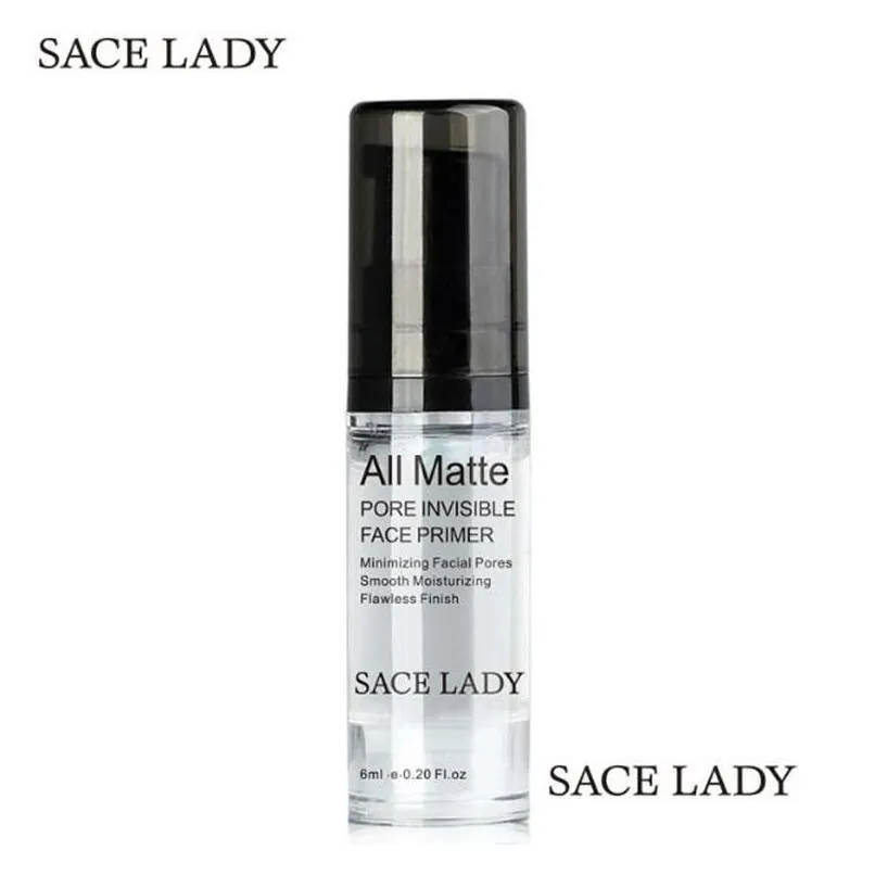  sace lady all matte pore invisible face primer smoothing moisturizing flawless finish makeup base sample size 6ml facial make up