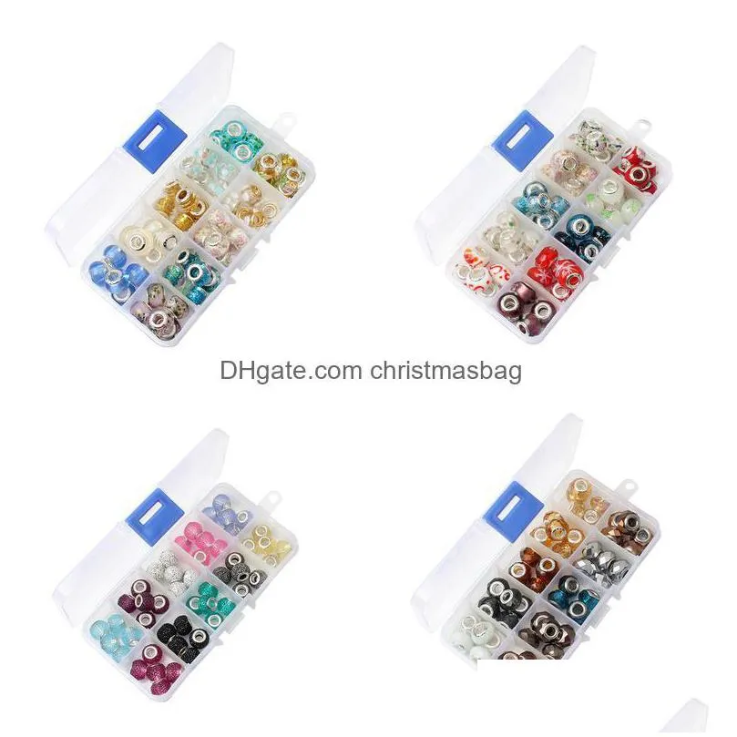 beads charms ornament christmasbag set of 50 pieces large hole bk bracelet diy jewelry aessories jllzhw