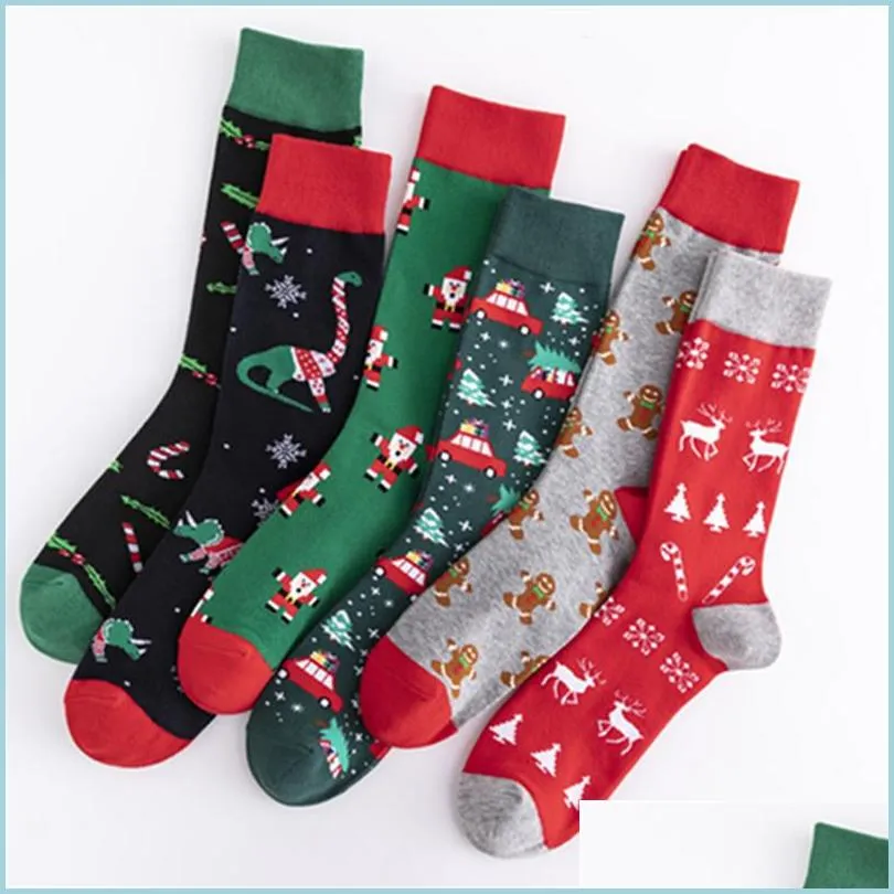 christmas man stocking women men casual cartoon christmas stocking happy year xmas sport home socks