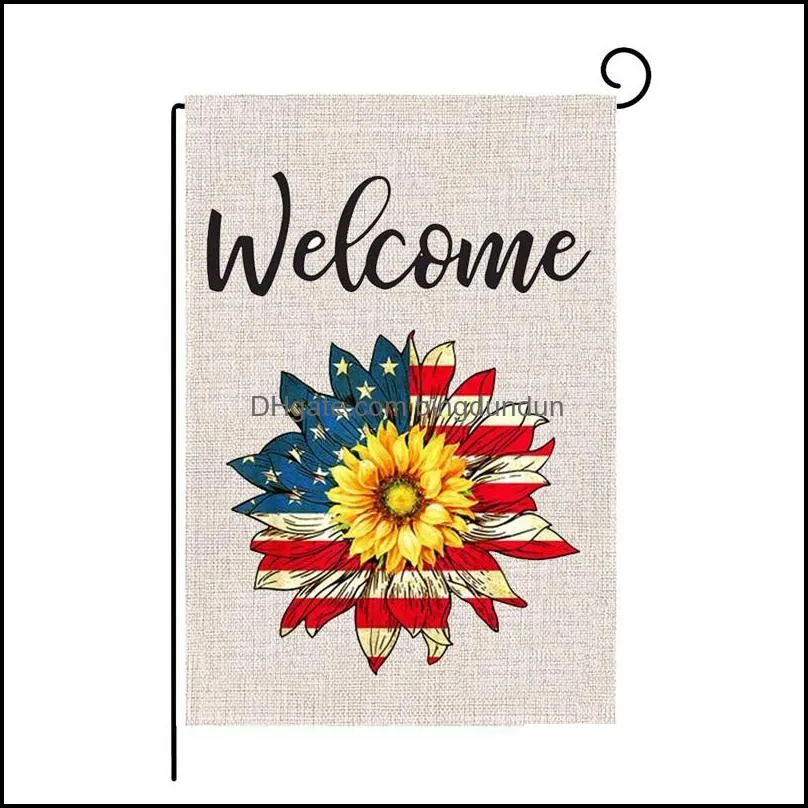 independence day garden flag double sided printing spring and summer outdoor welcome flags 47 x 32cm 13 style t500656 1407 t2