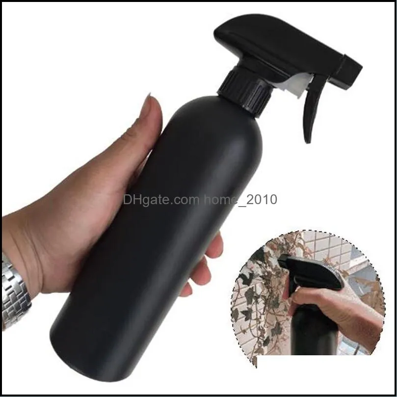 500ml disinfectant alcohol refillable spray bottles large capacity black color plastic packaging bottles for travel bottle