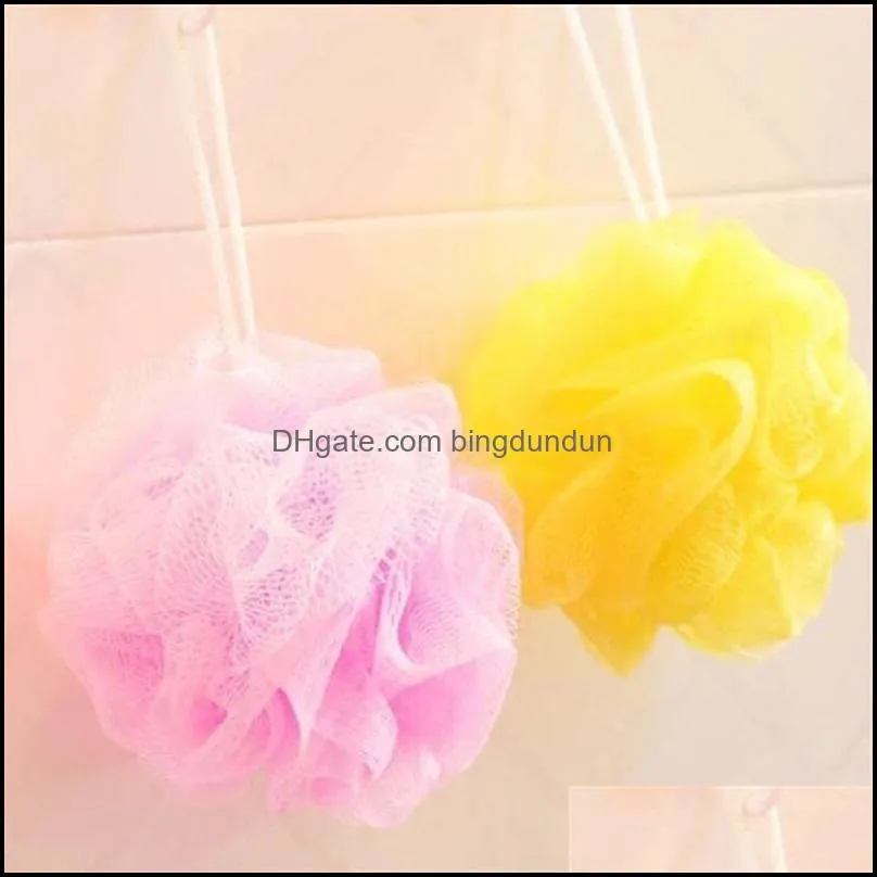brushes sponges scrubbers loofah bath sponge milk accessories nylon shower ball 10g soft body cleaning mesh brush 21 r2