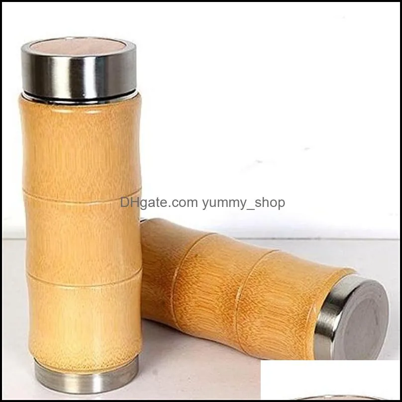 vacuum bottles with filter screen stainless steel bamboo coffee cups travel water cup keep warm special product 28 9jfh1