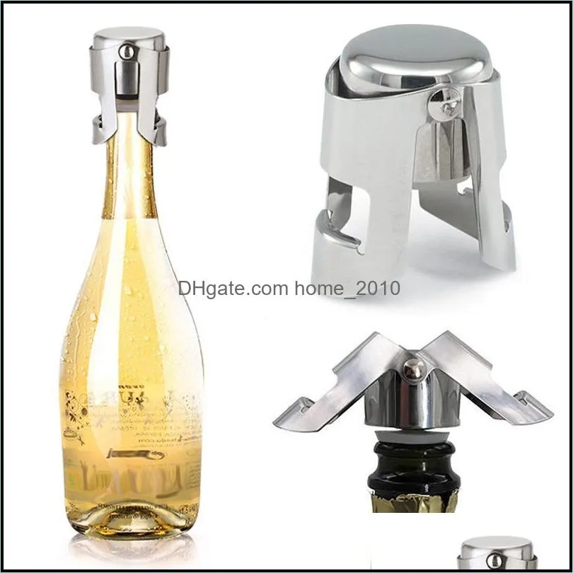 3 colors stainless steel bottle stopper silicone wine champagne stoppers creative style wine mouth dhs