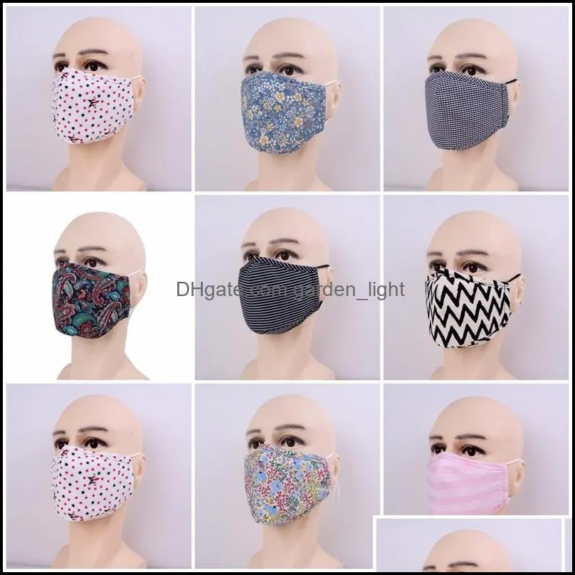 dustproof cloth face mask washable reusable mascarilla fashion anti smoke respirator adjustable daily protection stars 5lmc