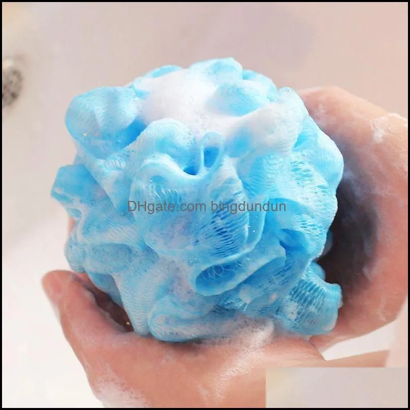 brushes sponges scrubbers loofah bath sponge milk accessories nylon shower ball 10g soft body cleaning mesh brush 21 r2