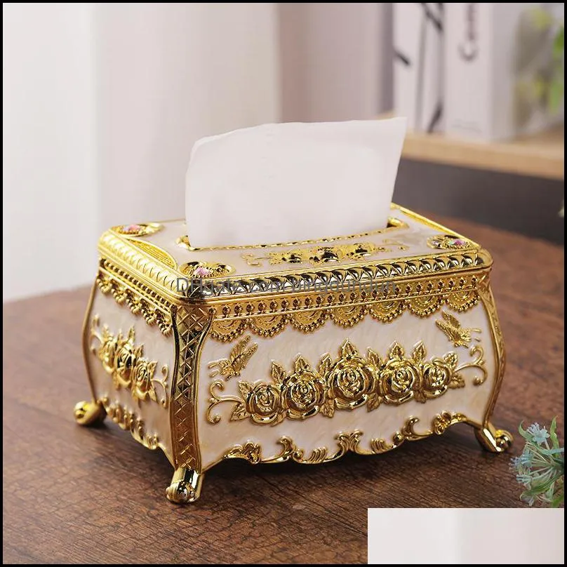 european style acrylic tissue box luxury ktv el paper case rack desk home office bar accessories