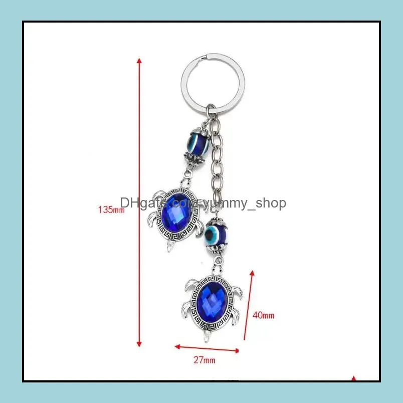 animal butterfly turtle elephant evil eyes keychain key chain glass blue eye pendant ornament key rin