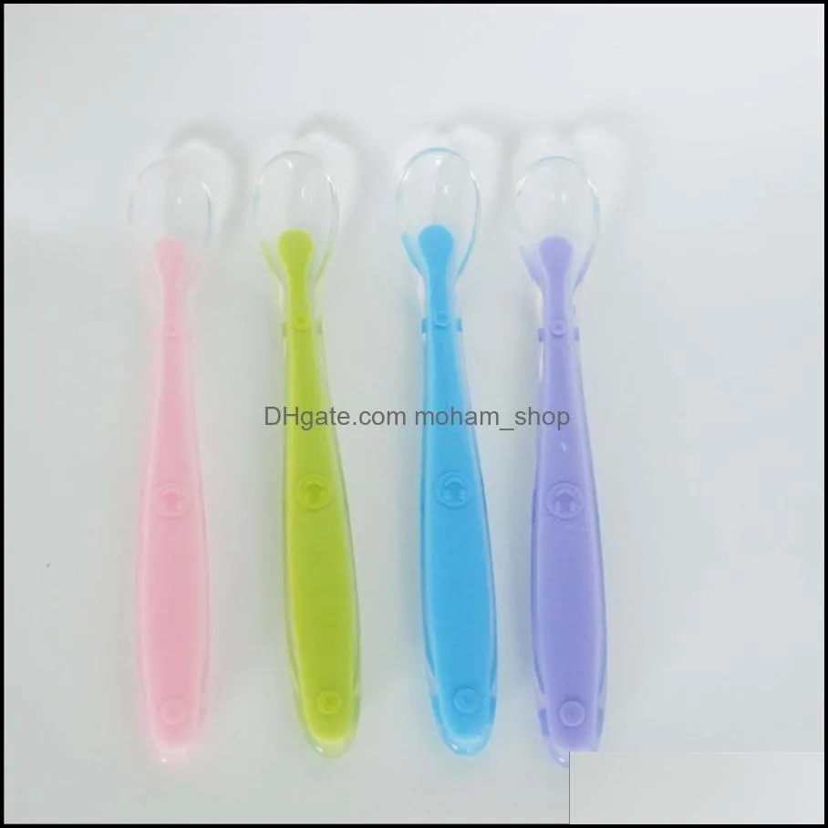 baby silicone spoon training feeding soft childrens spoon mother and products factory wholesale