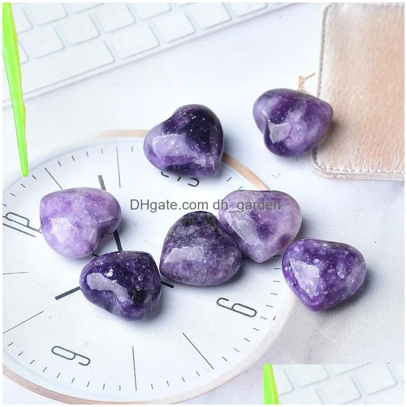 15mm heart stone ornaments natural rose quartz turquoise stones decoration hand play handle pieces accessories