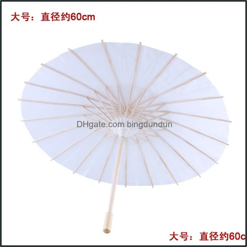 bridal wedding parasols white paper umbrellas chinese mini craft umbrella 4 diameter 20 30 40 60cm wedding umbrellas for wholesale 642