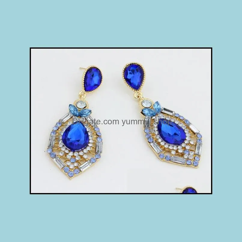 bohemian earrings for woman statement fashion beautifully jewelry brand design ear cuffing gemstone korean earring crystal drop