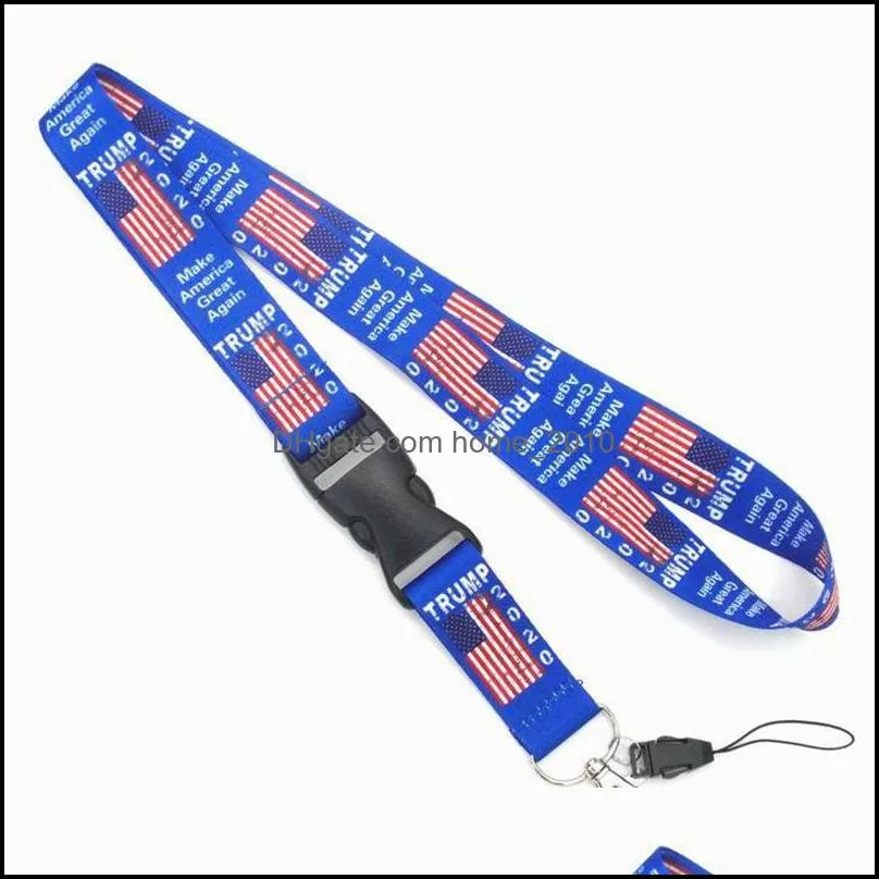 2024 trump us flag lanyard chest card party gift strap removable flags of the united states key chains string save america again