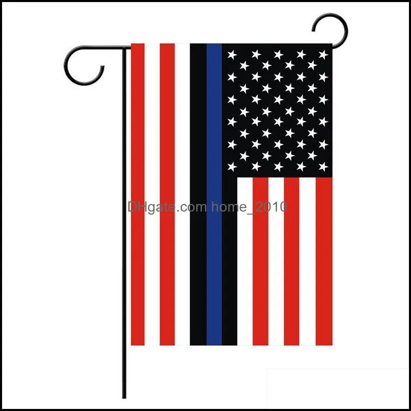 us flags party decoration thin blue line usa flag black white and blue american flag garden flag 30x45cm