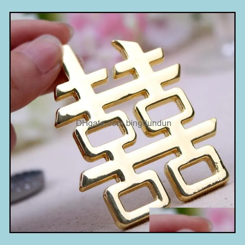 100pcs chinese asian themed double happiness bottle opener wedding party favors wedding giveaways sn499