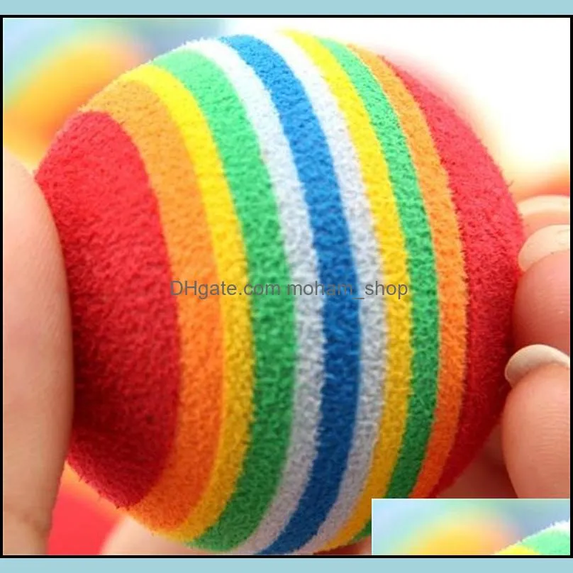 diameter pet toy 35mm interesting pet toy dog and cat toys super cute rainbow ball cartoon plush toy 186 s2