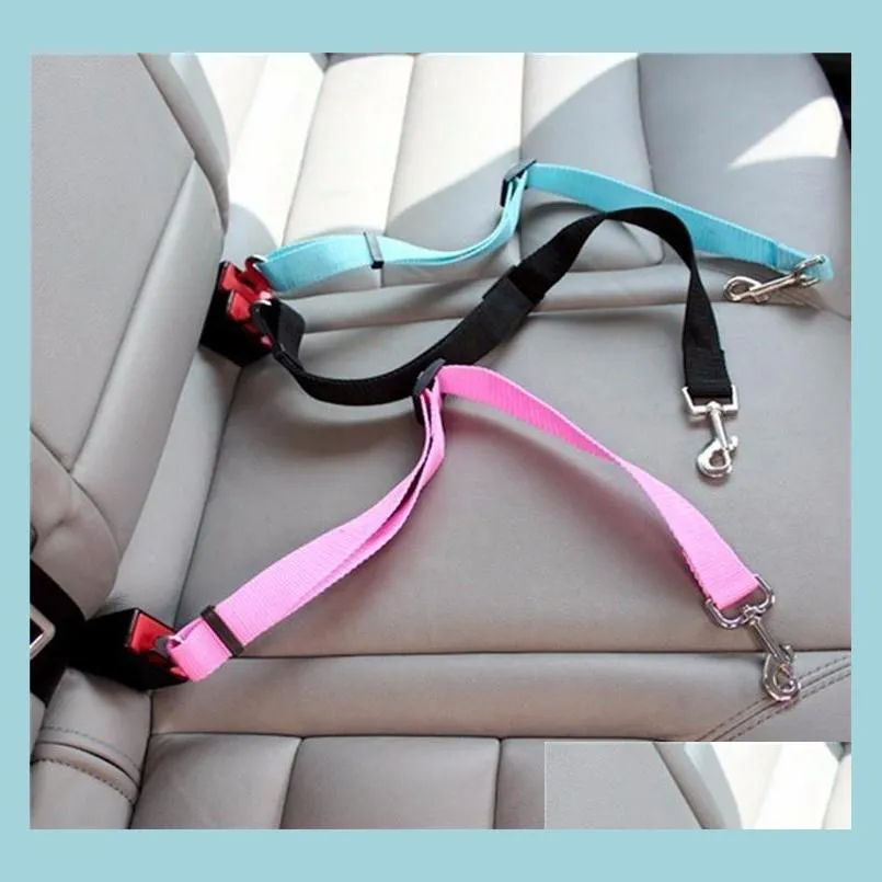 adjustable pet dog safety seat belt nylon puppy pet seat lead leash dog harness vehicle seatbelt pet supplies travel clip