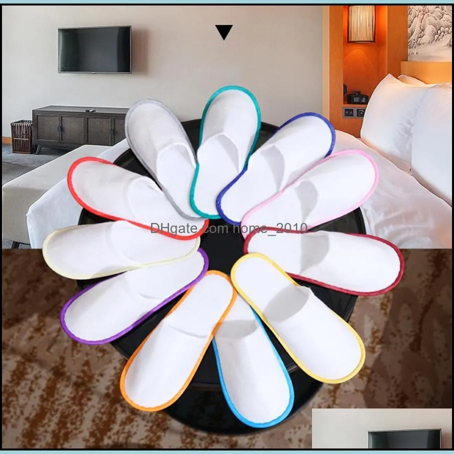  travel el spa antislip disposable slippers home guest shoes multicolors breathable soft rra13023