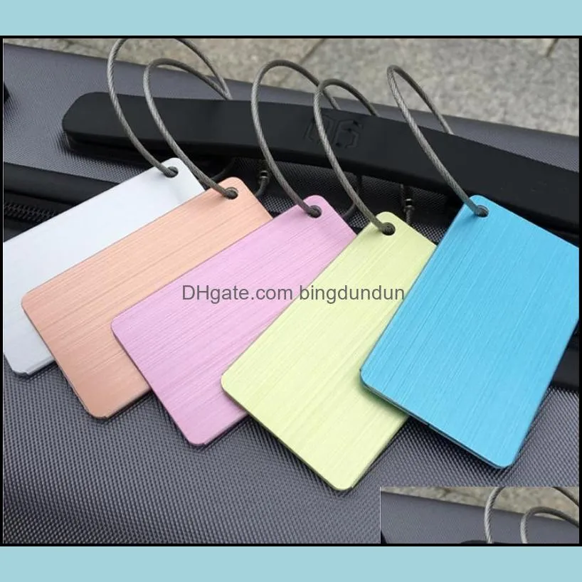 5 colors suitcase luggage label tags airplane handbag pendant id identify label holder for travel gifts sn3749