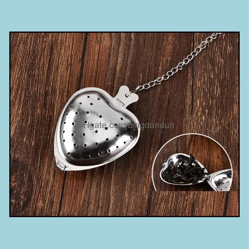 stainless steel silver heart tea strainer ball infuser filter herb steeper high quality tea infuser sn903