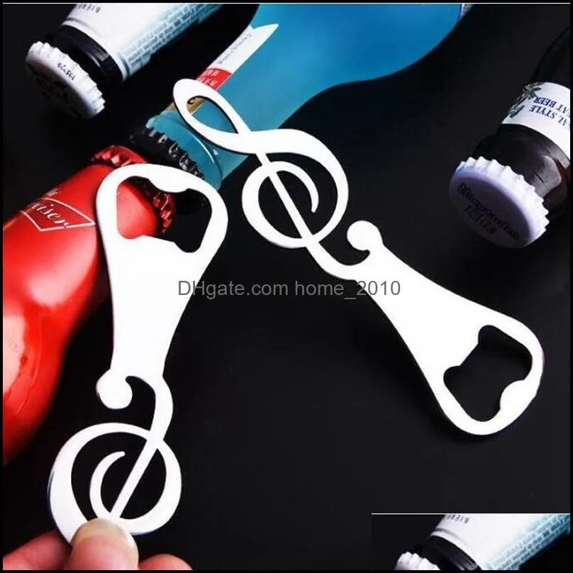 music note bottle opener wedding stainless steel beer opener restaurant bar tools kitchen gadgets wholesale rra12464