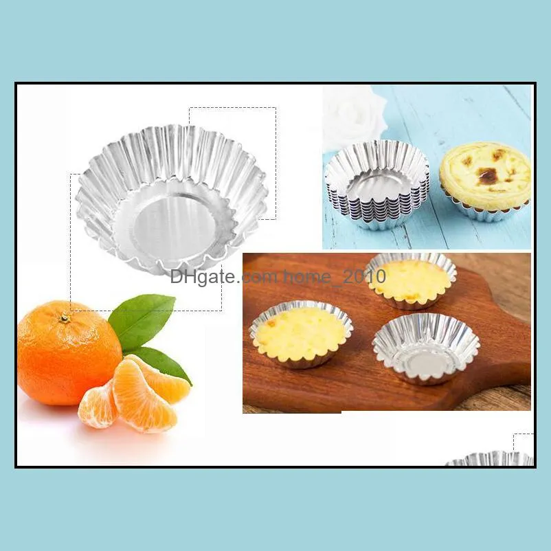 mini disposable flower style aluminum foil cupcake muffin cups egg tart cup egg tart mold baking cooking molds sn719