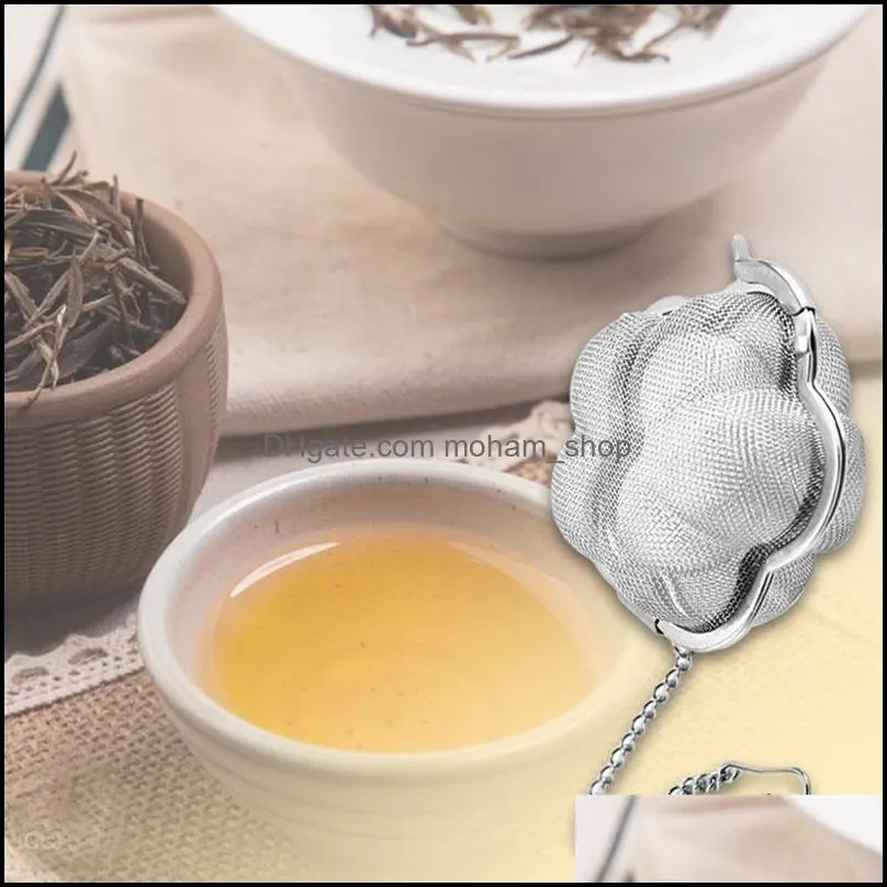 304 stainless steel tea infuser plum shape home coffee vanilla seasoning spice filter diffuser creativity tea strainer accessories