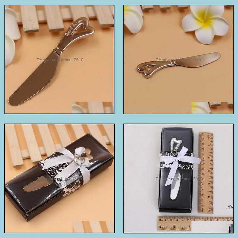 spread the love stainless steel heart butter knife wedding favors and gifts for party giveaways rre13477