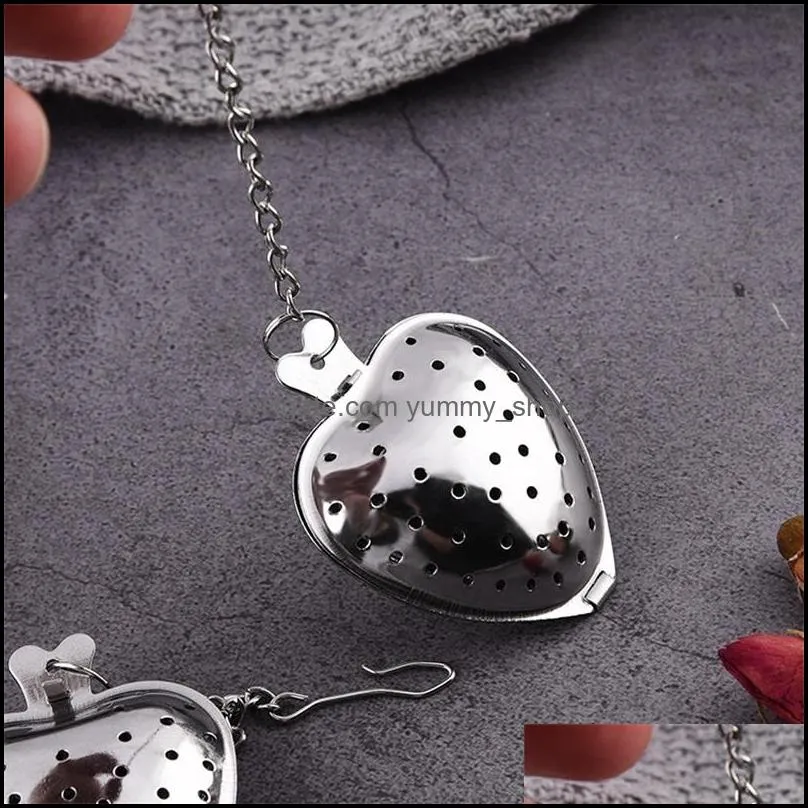 heart shaped tea time infuser mesh ball stainless strainer herbal locking tea infuser spoon filter 673 v2