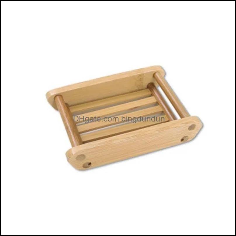 soap dish holder wooden natural bamboo soap dish simple bamboo soap holder rack plate tray round square case 732 k2
