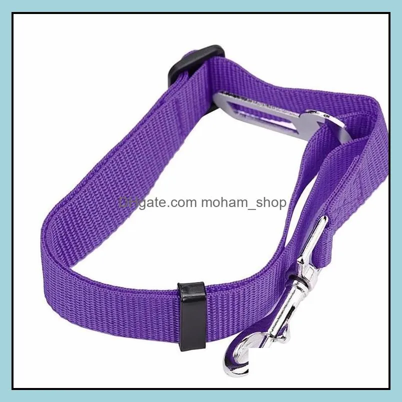 adjustable pet dog safety seat belt nylon puppy pet seat lead leash dog harness vehicle seatbelt pet supplies travel clip