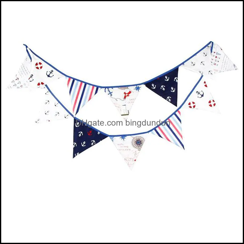 cotton bunting banner flags party decorations kids garland children baby boy girl buntings room decoration
