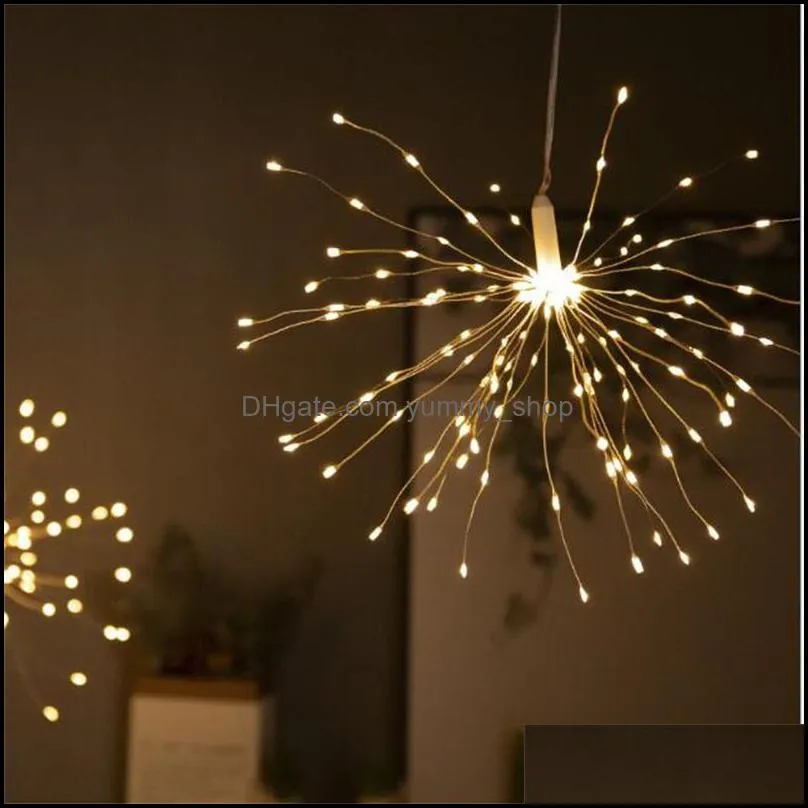 dandelion led lamp remote control modern copper wire lights warm white waterproof 120 light indoor christmas wedding arrival 19ml