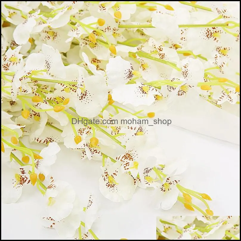 simulation silk flower artificial dancing lady orchid home wedding decorative flowers table flower arrangement