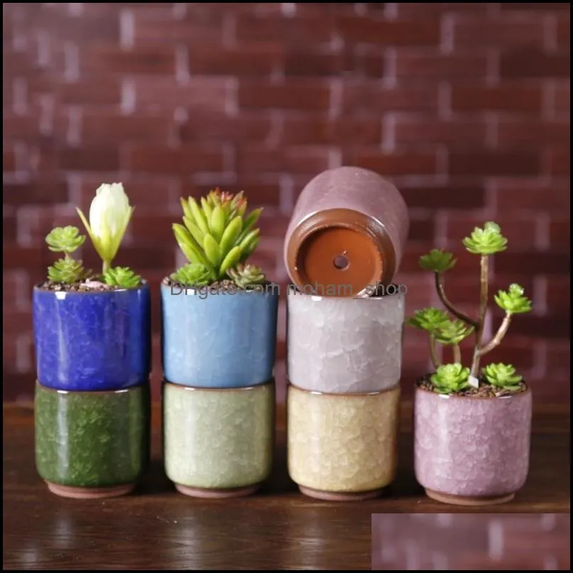 ice crack flower pots succulent garden plants pot mini thumb desk office flowerpots ceramic high quality 3  bvkk