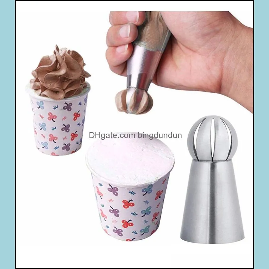 3pcs/set cake icing nozzles russian piping tips lace mold pastry decorating too steel kitchen baking pastry tool wholesale 545 s2