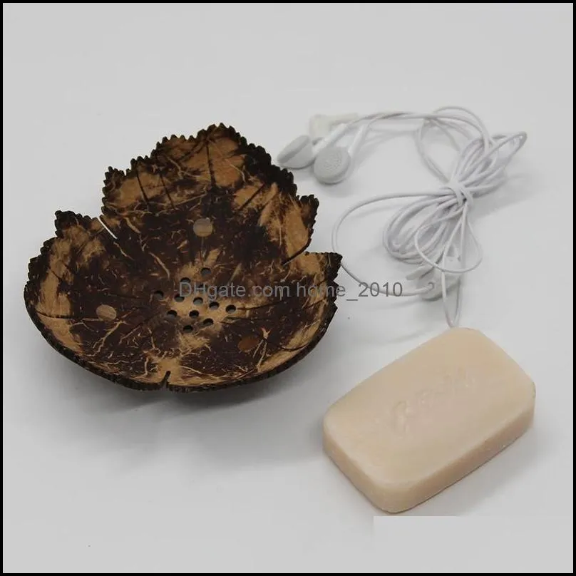 creative soap dishes retro wooden bathroom soaps coconut shape dishess holder diy crafts