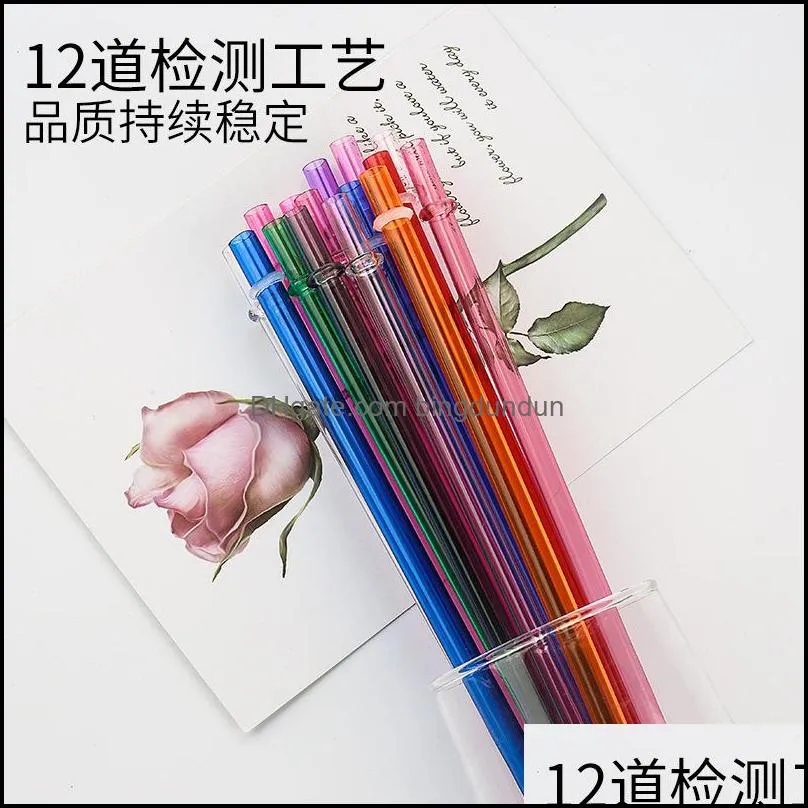 disposable straws 230x7mm creative diy plastic party drinking straws 9inch reusable straws for tall tumblers can be customized 372 s2