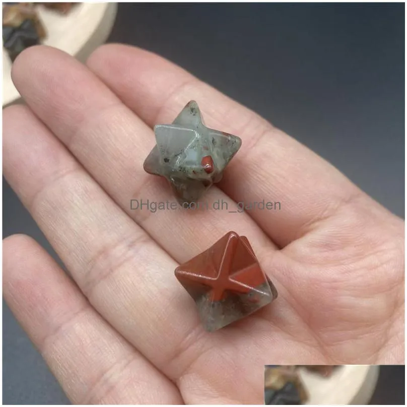 13mm octagon stars shape crystal merkaba natural stone diy jewelry chakra wiccan reiki healing energy protection decoration gift