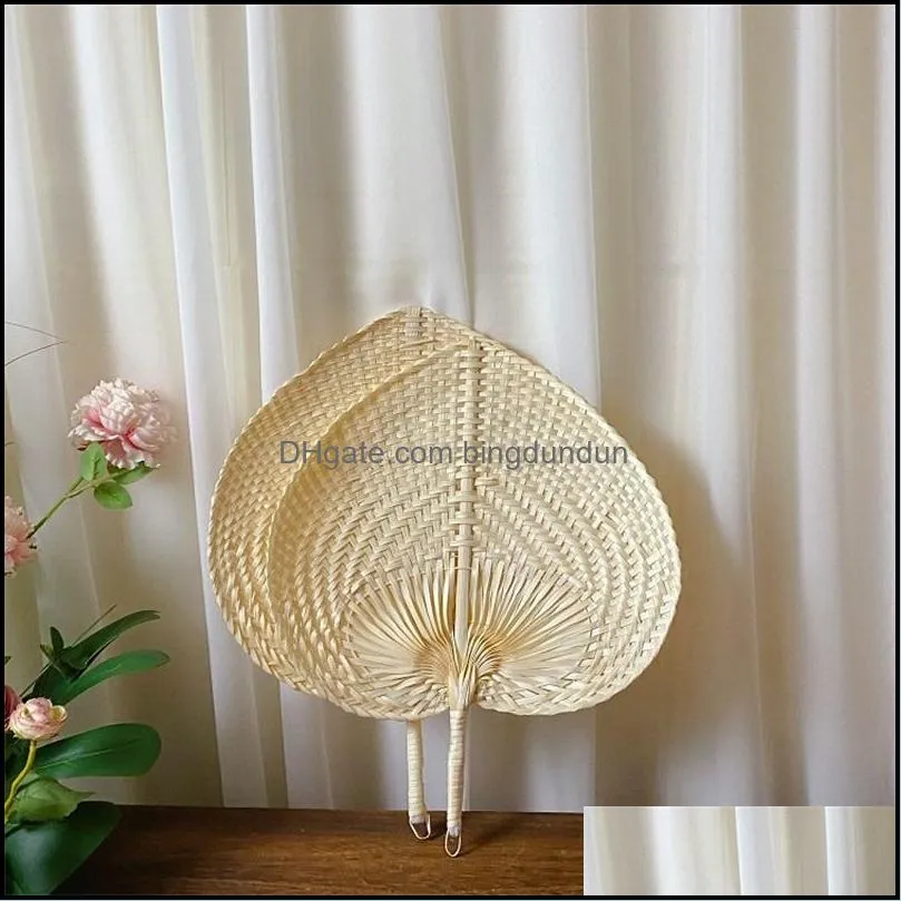 hand woven straw bamboo hand fan baby environmental protection mosquito repellent fan for summer wedding favor party gift 2051 v2