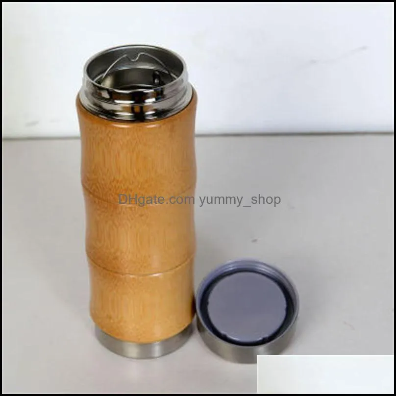 vacuum bottles with filter screen stainless steel bamboo coffee cups travel water cup keep warm special product 28 9jfh1
