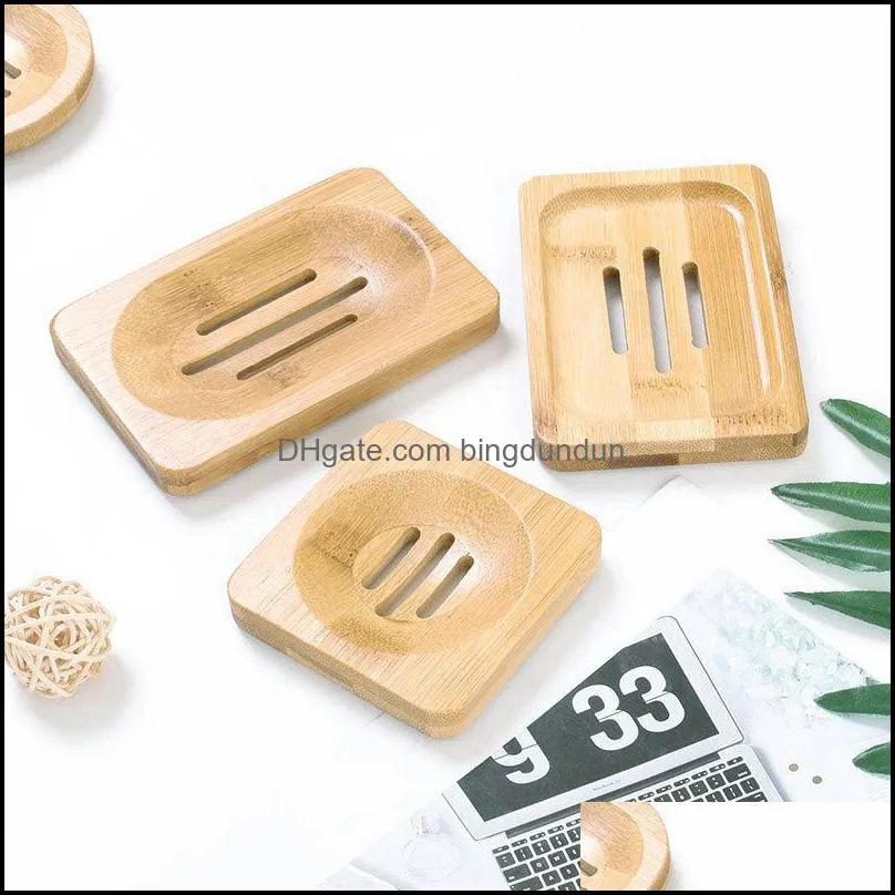 soap dish holder wooden natural bamboo soap dish simple bamboo soap holder rack plate tray round square case 732 k2