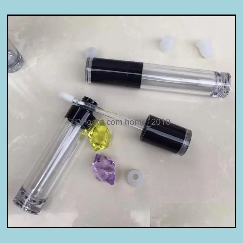 wholesale arrival 200pcs empty lipstick tubes black cap lipbalm tube diy lipgloss packing container sn2395